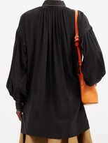 Thumbnail for your product : J.W.Anderson Gathered Lyocell-blend Crepe De Chine Shirt - Black