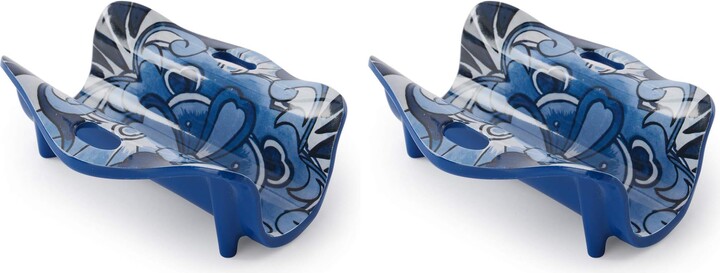 Prepara Dishwasher Safe Single Taco Holder Tray, Blue (Pack of 2)