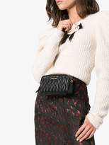Thumbnail for your product : Miu Miu black Matelassé leather belt bag