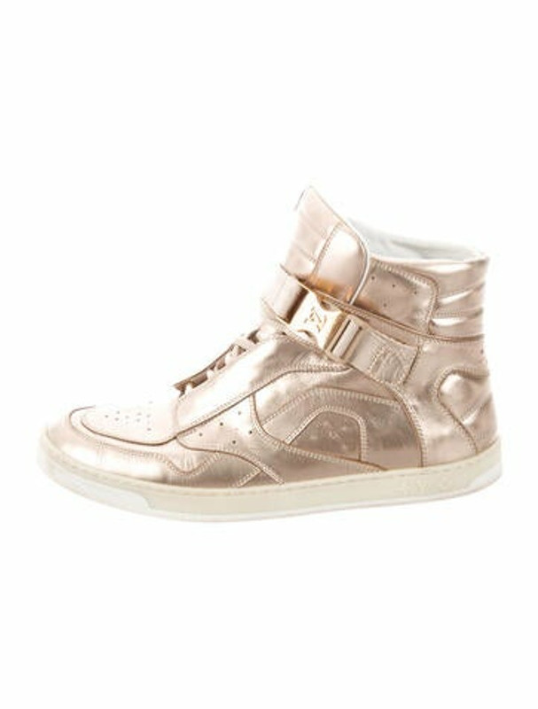 gold high top sneakers womens