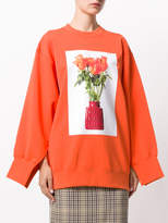 Thumbnail for your product : Ports 1961 open cuff printed sweatshirt