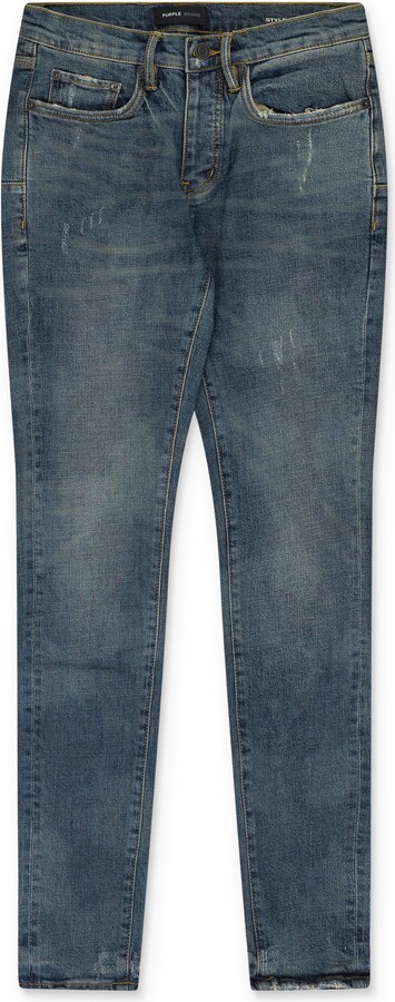 Purple Brand Indigo Perforated Denim