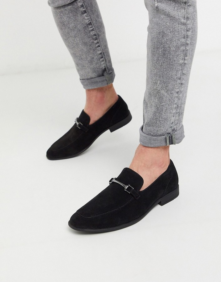Mens Black Suede Loafers | Shop the world's largest collection of fashion |  ShopStyle UK