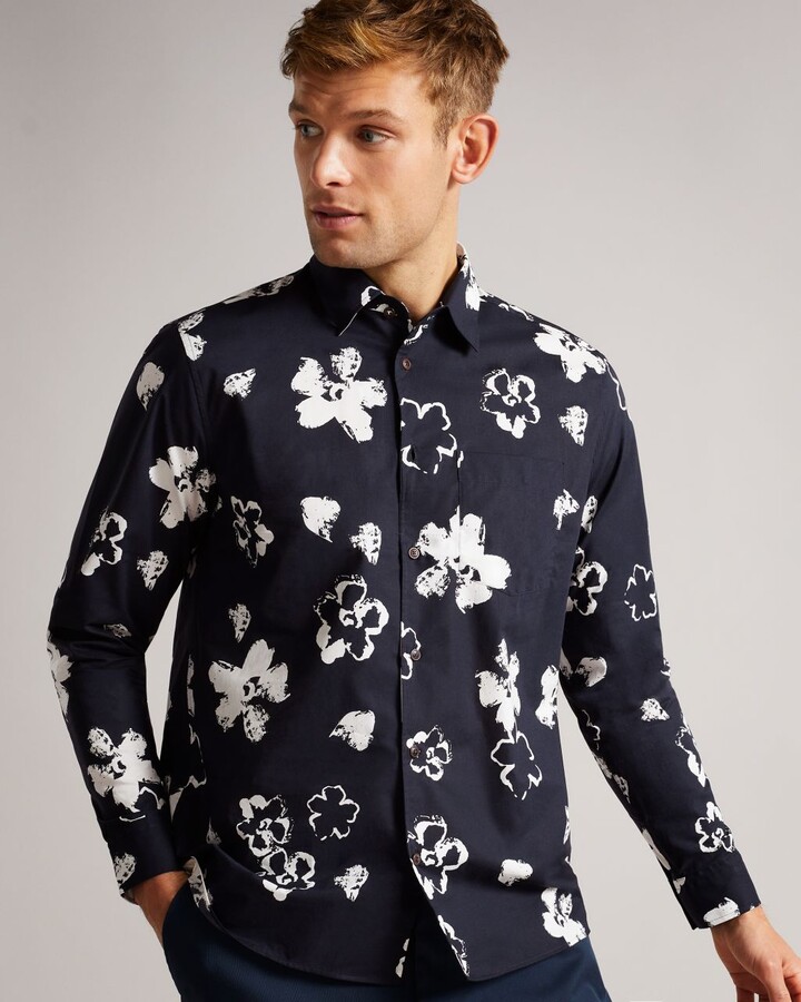 Ted Baker Blue Men's Long Sleeve Shirts | Shop the world's largest 
