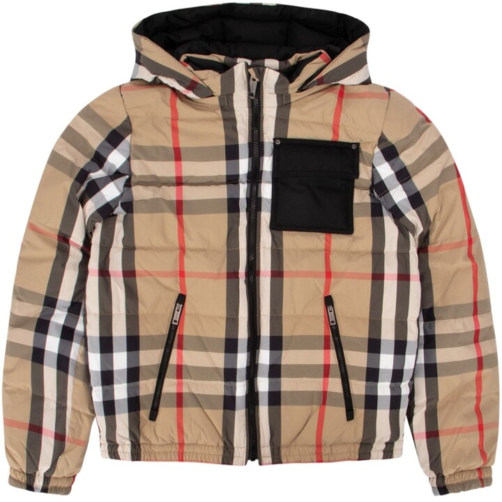Burberry Children Reversible Checked Puffer Jacket - ShopStyle Outerwear