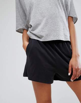 Monki Cupro Relaxed Shorts