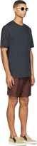 Thumbnail for your product : Valentino Burgundy Belted Silk Shorts