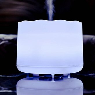 ZAQ Lotus Essential Oil Diffuser LiteMist Ultrasonic Aromatherapy Humidifier With Ionizer and Color-Changing Light - 500 ML Capacity