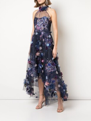 Marchesa Notte 3D floral dress