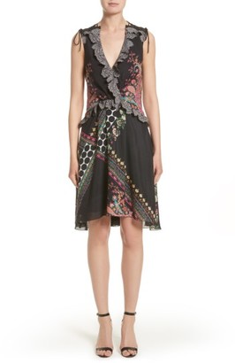 Etro Women's Paisley & Polka Dot Silk Flutter Dress