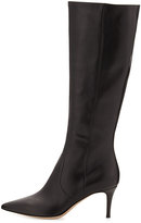 Thumbnail for your product : Gianvito Rossi Pointy Low-Heel Knee Boot, Black