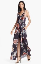 Thumbnail for your product : L'Agence Floral Print Ruffle Front Dress