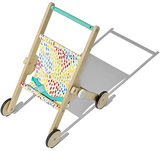 The Buddy Stroller by Lovevery - Wooden Toy Doll Stroller for Pretend Play