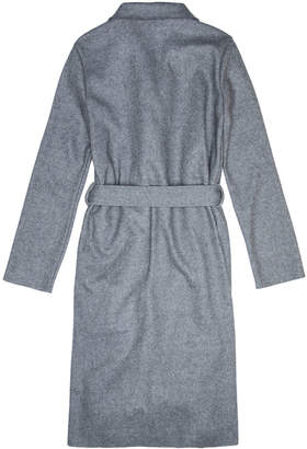 DSTLD Womens Wool Blanket Maxi Coat in Grey
