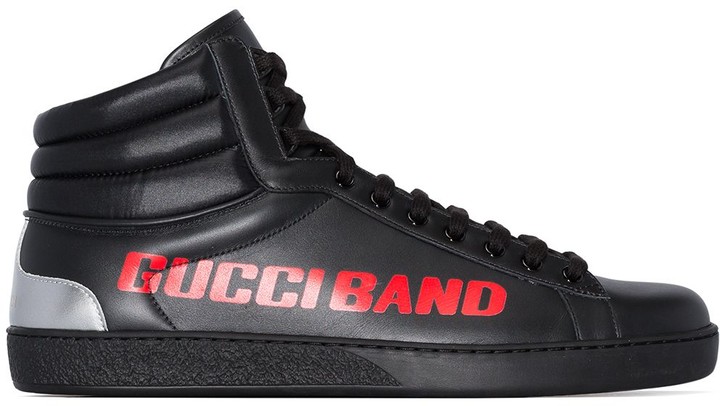 black high top gucci shoes