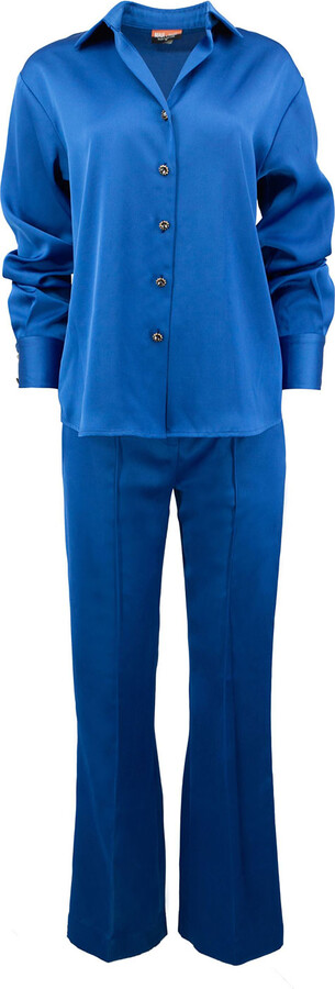 Maui X Lolita Stella Blue Tailored Pants Set