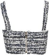 Thumbnail for your product : Balmain Tweed Cropped Bandeau Top