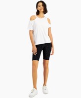 Thumbnail for your product : LnA Cold-Shoulder Cotton Top