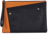 Thumbnail for your product : Mary Katrantzou Orange printed leather clutch