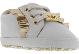 Michael Kors Gold Wings Baby Rail Infant Sneaker in White