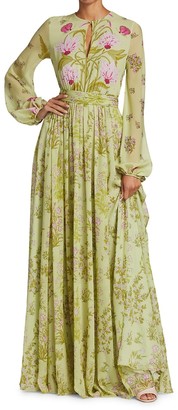 Giambattista Valli Floral Silk Maxi Dress