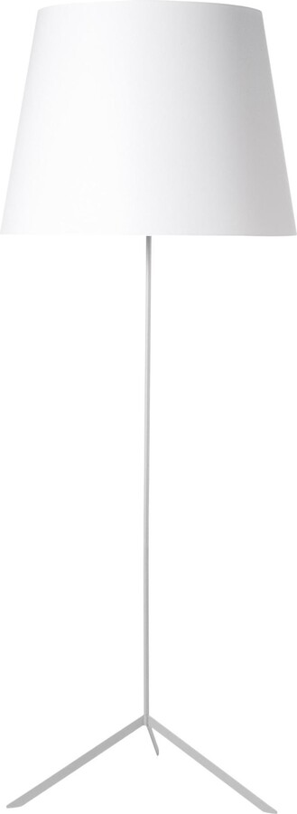 Moooi Double Shade Laminate Metal Shade Floor Lamp In White Powder Coated Steel