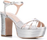 Thumbnail for your product : Schutz Metallic 105mm Platform Sandals
