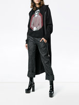 Thumbnail for your product : Ann Demeulemeester metallic cropped mid rise trousers