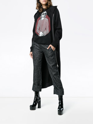 Ann Demeulemeester metallic cropped mid rise trousers