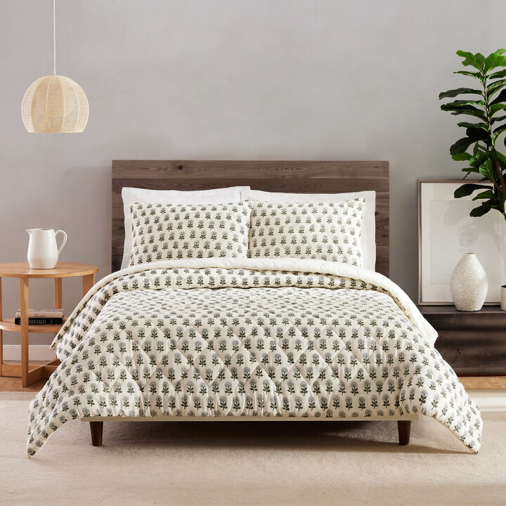 Laurel and Mayfair Laurel & Mayfair Gwyn 3-PC Quilt Set, King, Cream