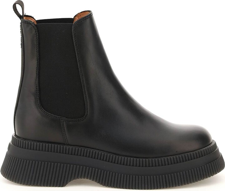 Ganni Leather Chelsea Boots ShopStyle