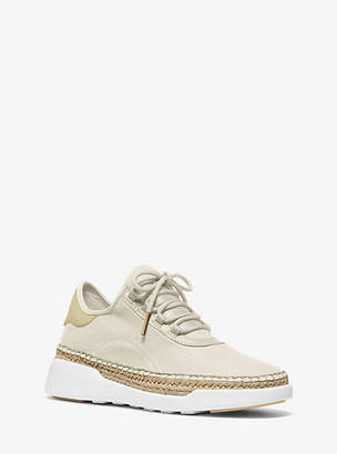 MICHAEL Michael Kors Finch Canvas And Leather Lace-Up Sneaker