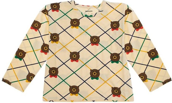 Mini Rodini Bear Check Long Sleeve T-Shirt