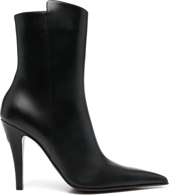 ショートブーツ・ブーティ alexander mcqueen 'Slash' ankle boots (768095W4X81 1081) alexander-mcqueen-black-punk-