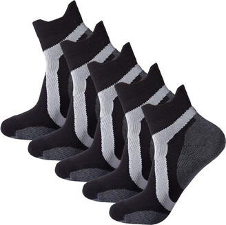 Toes&Feet Mens Anti-Odor Quick-Dry Quarter Crew Athletic and Dress Socks 