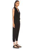 Thumbnail for your product : Helmut Lang Feather Modal-Blend Wrap Romper