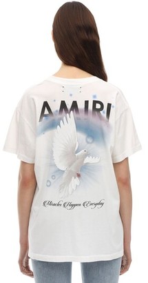 Amiri Logo Printed Cotton Jersey T-Shirt
