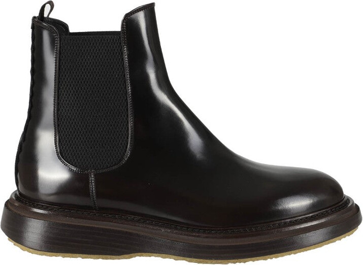 The Antipode Beatles Brushed Leather Boots With Elastic Side Panels