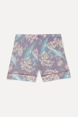 The Elder Statesman Printed Cashmere And Silk-blend Shorts