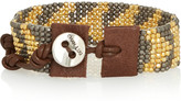 Thumbnail for your product : Chan Luu Gold-plated, gunmetal-plated and leather bracelet
