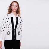 Thumbnail for your product : The Extreme Collection White Classic Jacket With Black Embellishment Letizia