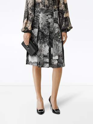 Burberry Dreamscape Print Pleated Silk Tie-waist Skirt