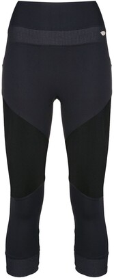 Urban Threads Seamless Squat Proof Gym Leggings In Charcoal Gray