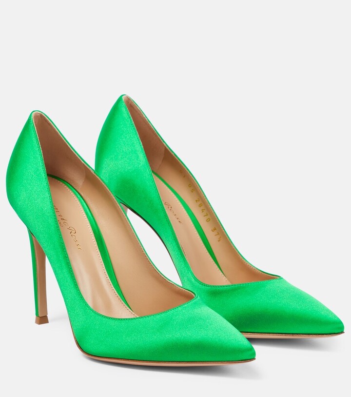 Green Satin Shoes | ShopStyle