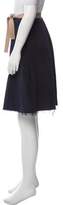 Thumbnail for your product : Marni Distressed Knee-Length Skirt Navy Distressed Knee-Length Skirt