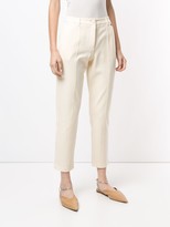 Thumbnail for your product : Twin-Set High-Waisted Pleat Detail Cropped Trousers