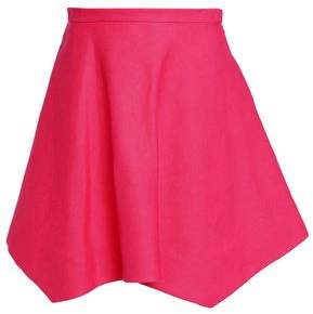 DELPOZO Asymmetric Linen Mini Skirt