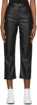 Thumbnail for your product : Levi's Black Faux-Leather Ribcage Straight Trousers