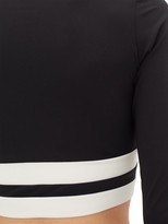 Thumbnail for your product : Vaara Orie Block-stripe Long-sleeve Cropped Top - Black White