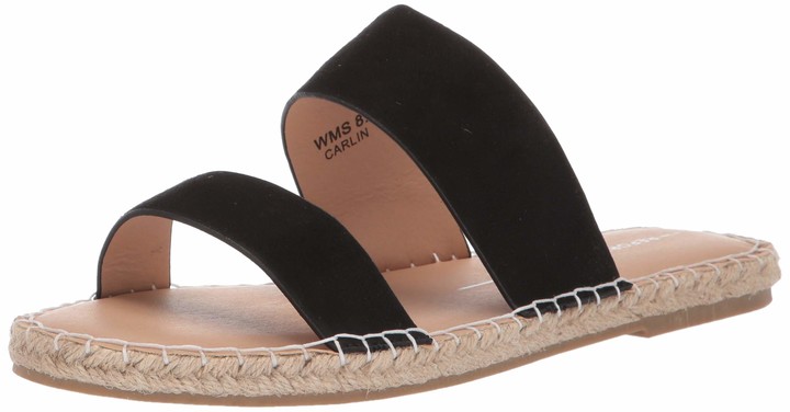 report black flat sandals